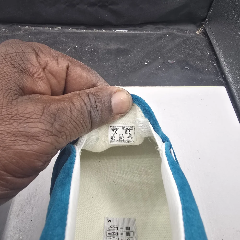 Vans Blue‎ and White Classic Slip-On Shoes